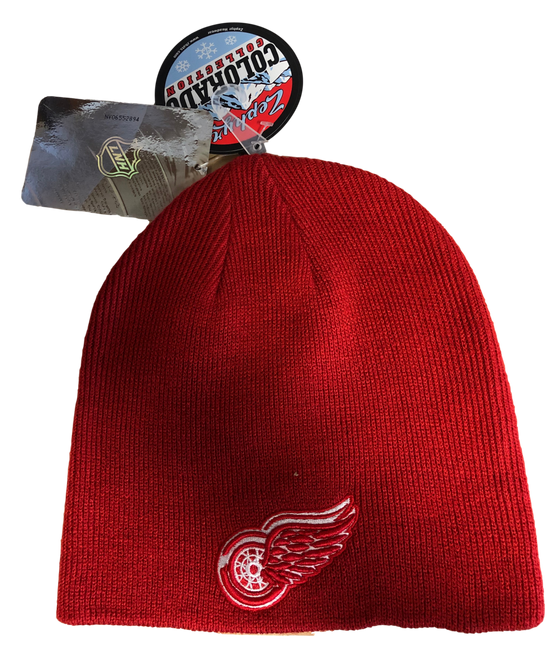 Detroit Red Wings Zephyr Cuffless Raised Cuff Knit Beanie - 757 Sports Collectibles