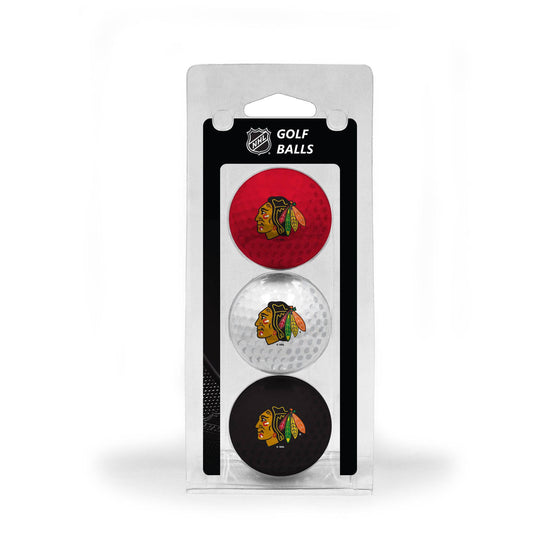 Chicago Blackhawks 3 Golf Ball Pack - 757 Sports Collectibles