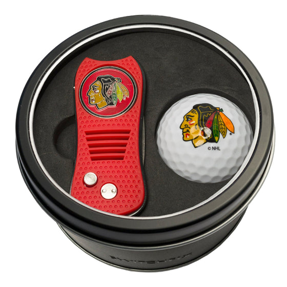 Chicago Blackhawks Tin Set - Switchfix, Golf Ball - 757 Sports Collectibles