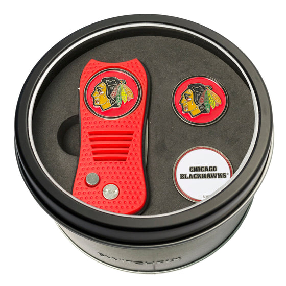 Chicago Blackhawks Tin Set - Switchfix, 2 Markers - 757 Sports Collectibles