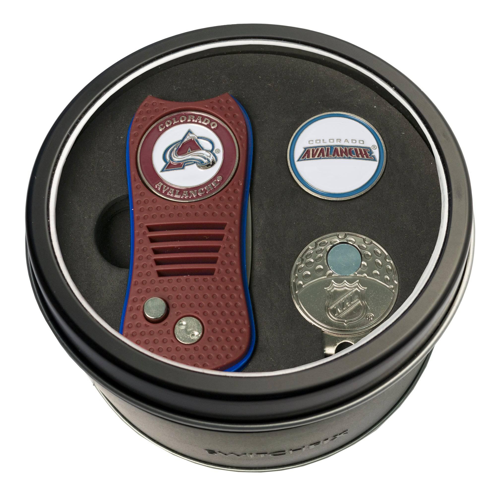 Colorado Avalanche Tin Set - Switchfix, Cap Clip, Marker - 757 Sports Collectibles