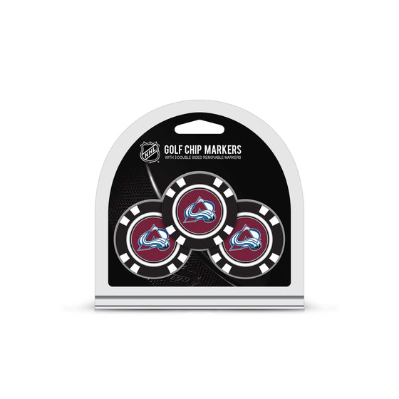 Colorado Avalanche 3 Pack Golf Chip Ball Markers - 757 Sports Collectibles