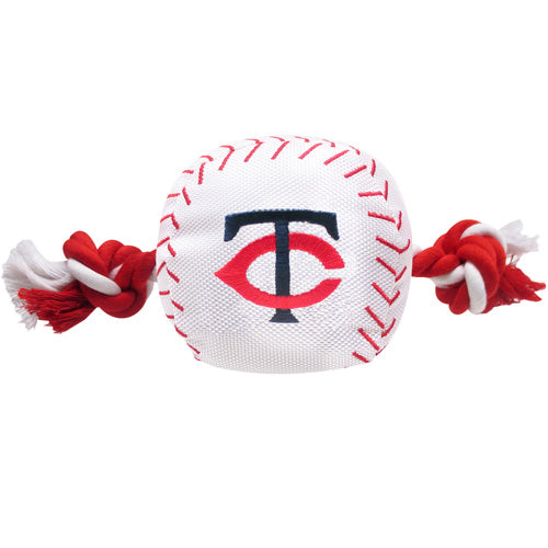 Minnesota Twins Baseball Toy - Nylon w/rope Pets First