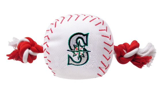 Seattle Mariners Baseball Toy - Nylon w/rope Pets First