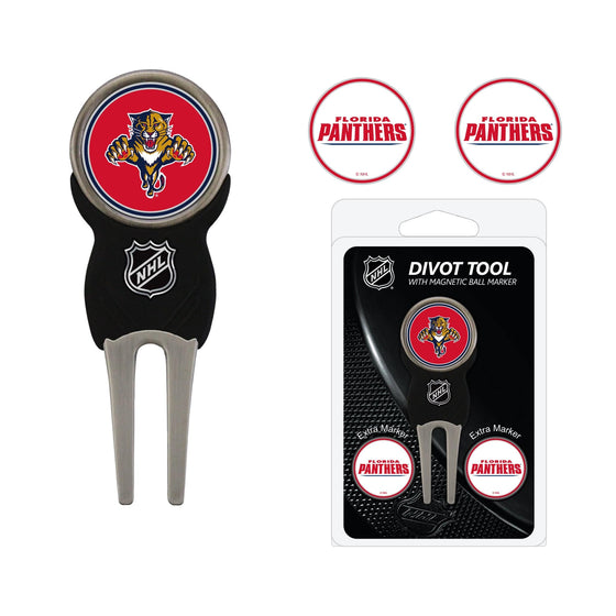 Florida Panthers Divot Tool Pack With 3 Golf Ball Markers - 757 Sports Collectibles