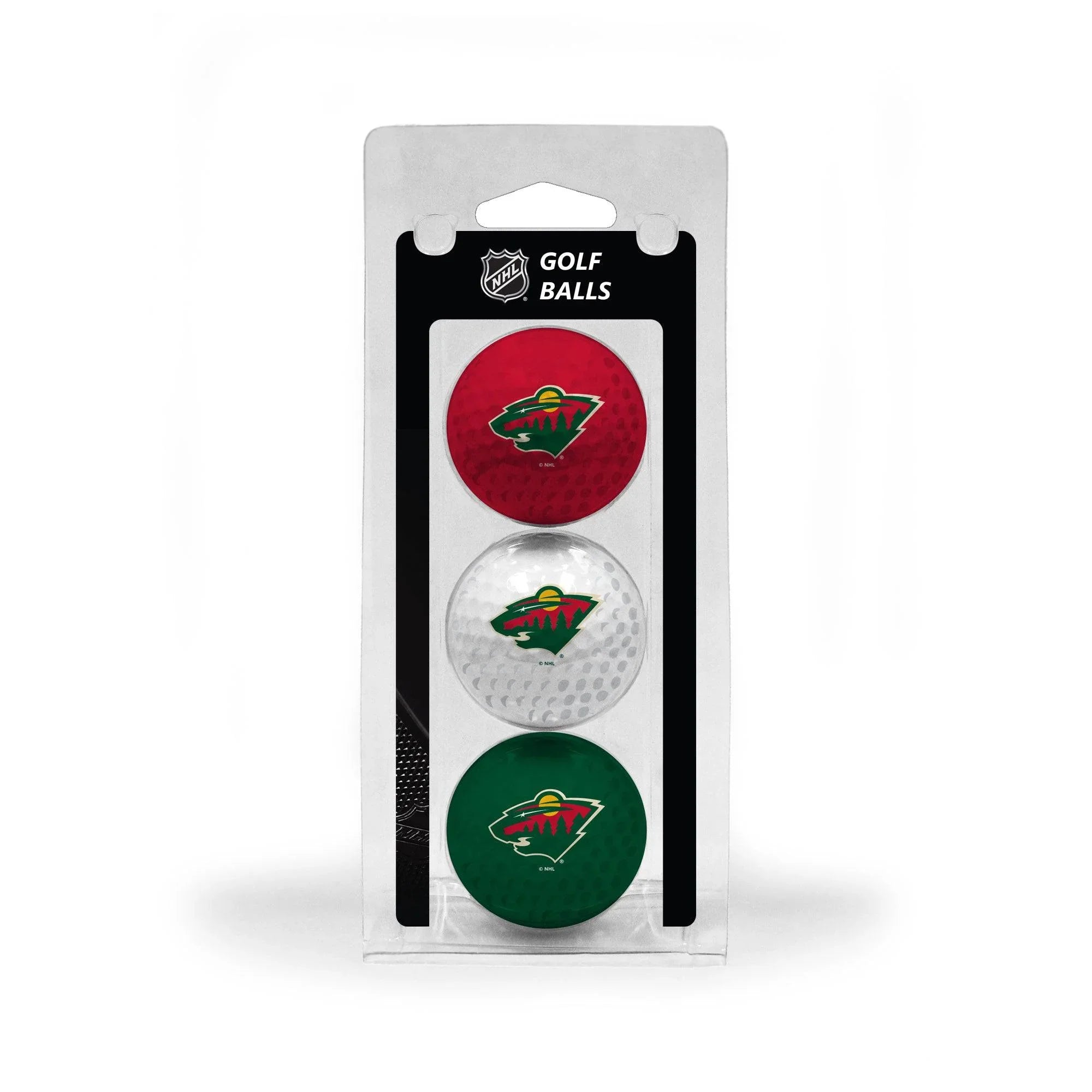 Minnesota Wild 3 Golf Ball Pack - 757 Sports Collectibles