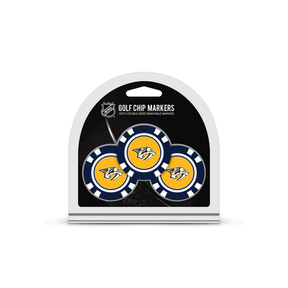 Nashville Predators 3 Pack Golf Chip Ball Markers - 757 Sports Collectibles