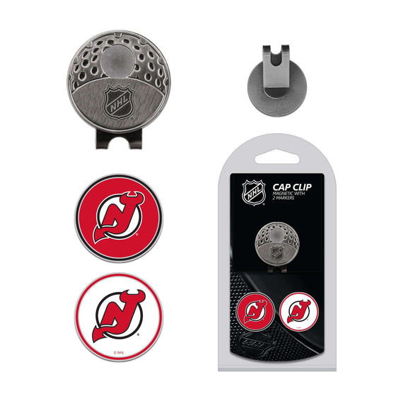 New Jersey Devils Cap Clip With 2 Golf Ball Markers - 757 Sports Collectibles