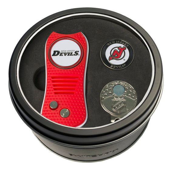 New Jersey Devils Tin Set - Switchfix, Cap Clip, Marker - 757 Sports Collectibles