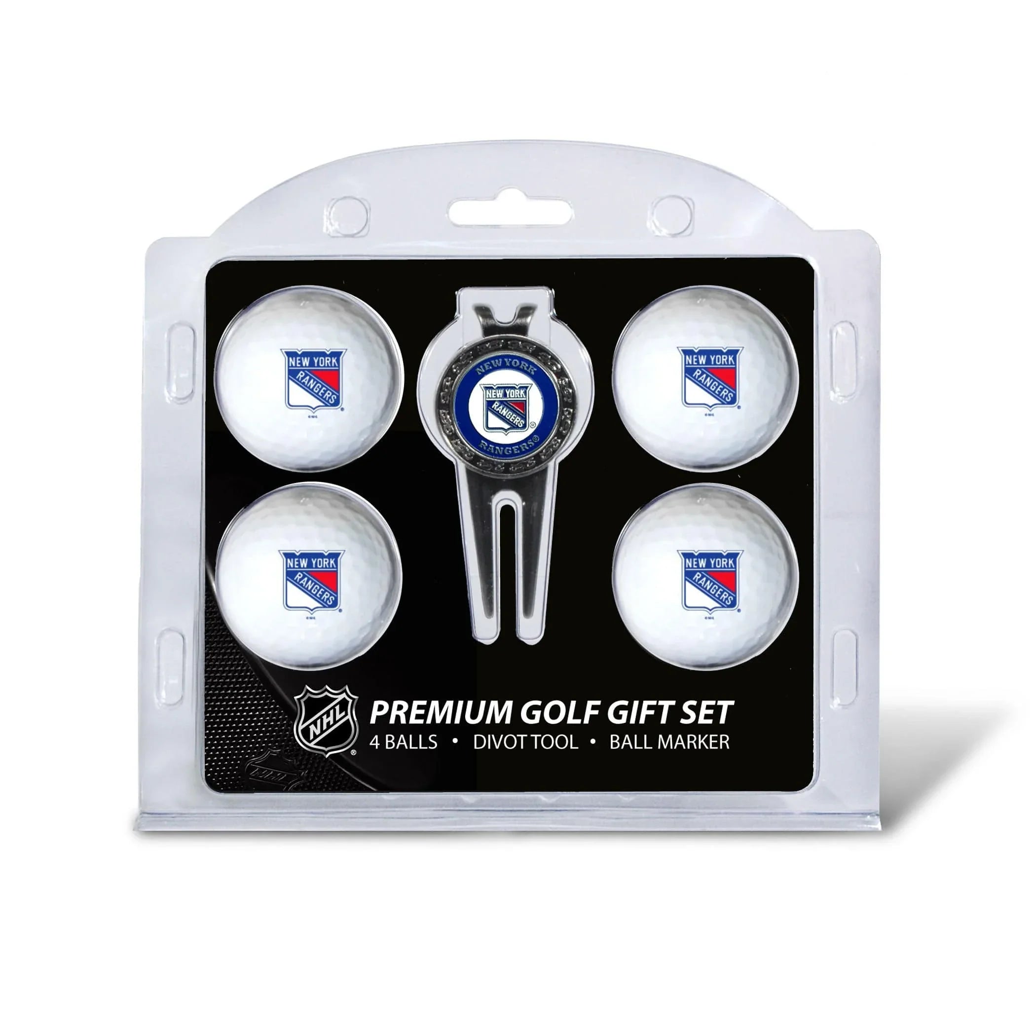 New York Rangers 4 Golf Ball And Divot Tool Set - 757 Sports Collectibles