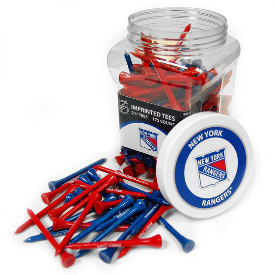 New York Rangers Jar Of 175 Golf Tees - 757 Sports Collectibles