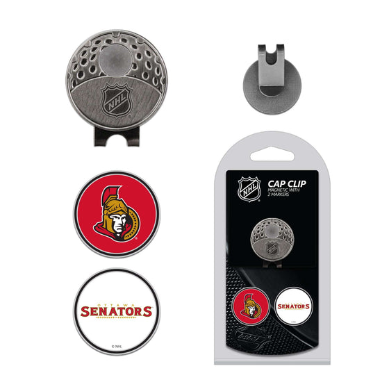 Ottawa Senators Cap Clip With 2 Golf Ball Markers - 757 Sports Collectibles