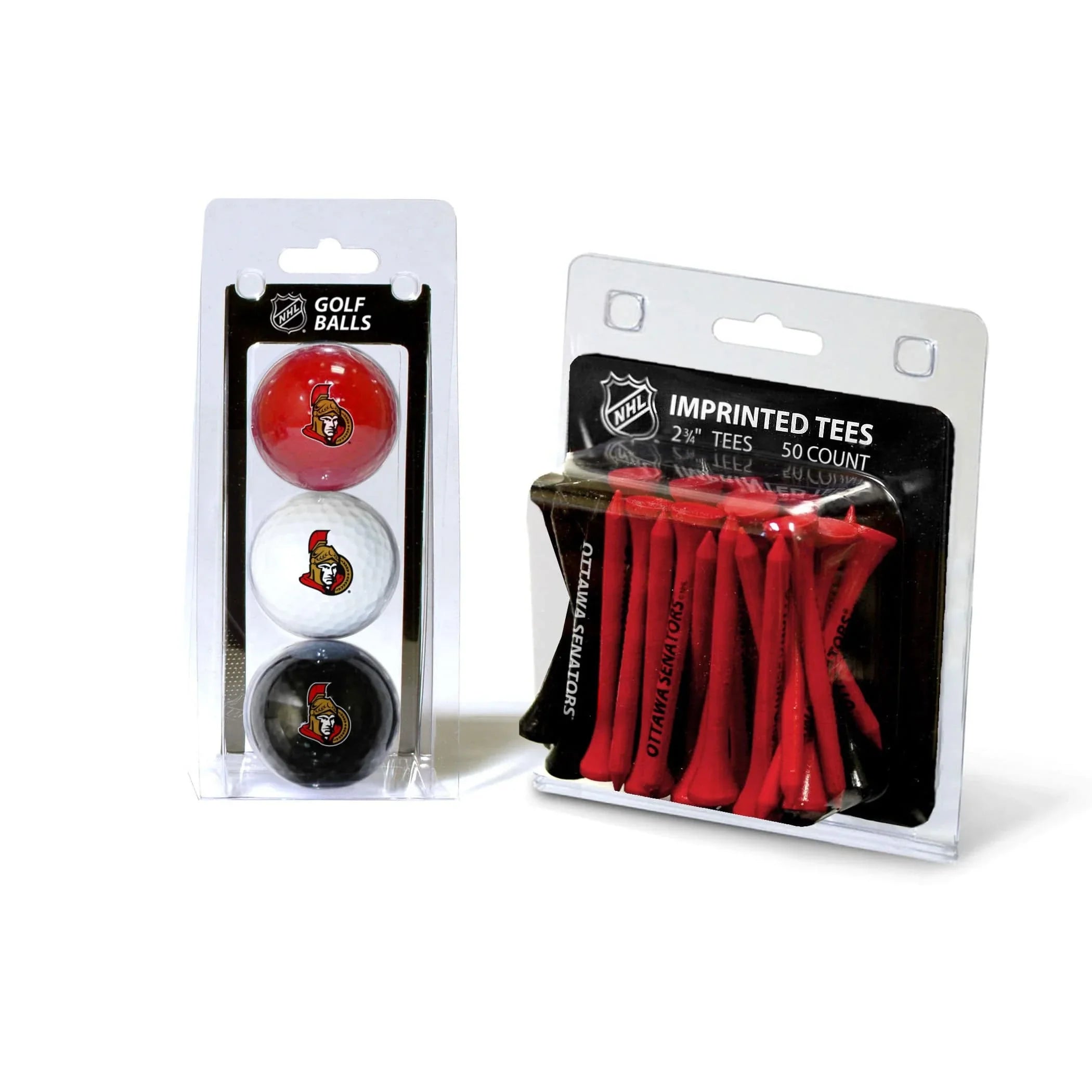Ottawa Senators 3 Golf Balls And 50 Golf Tees - 757 Sports Collectibles