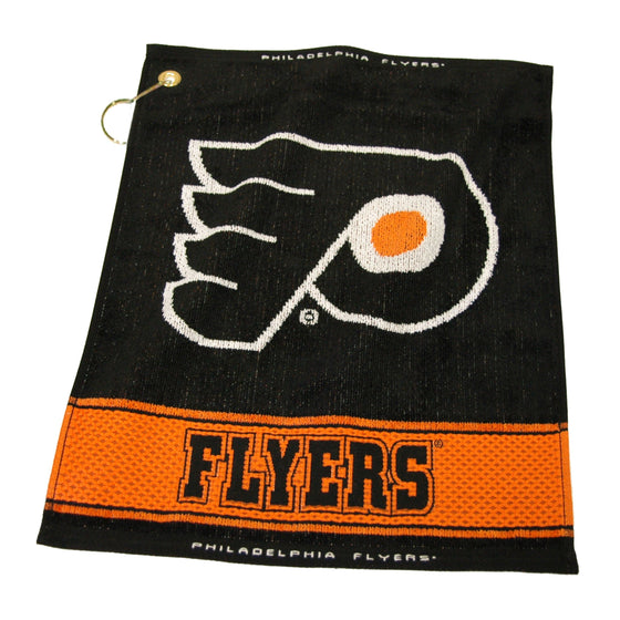 Philadelphia Flyers Jacquard Woven Golf Towel - 757 Sports Collectibles