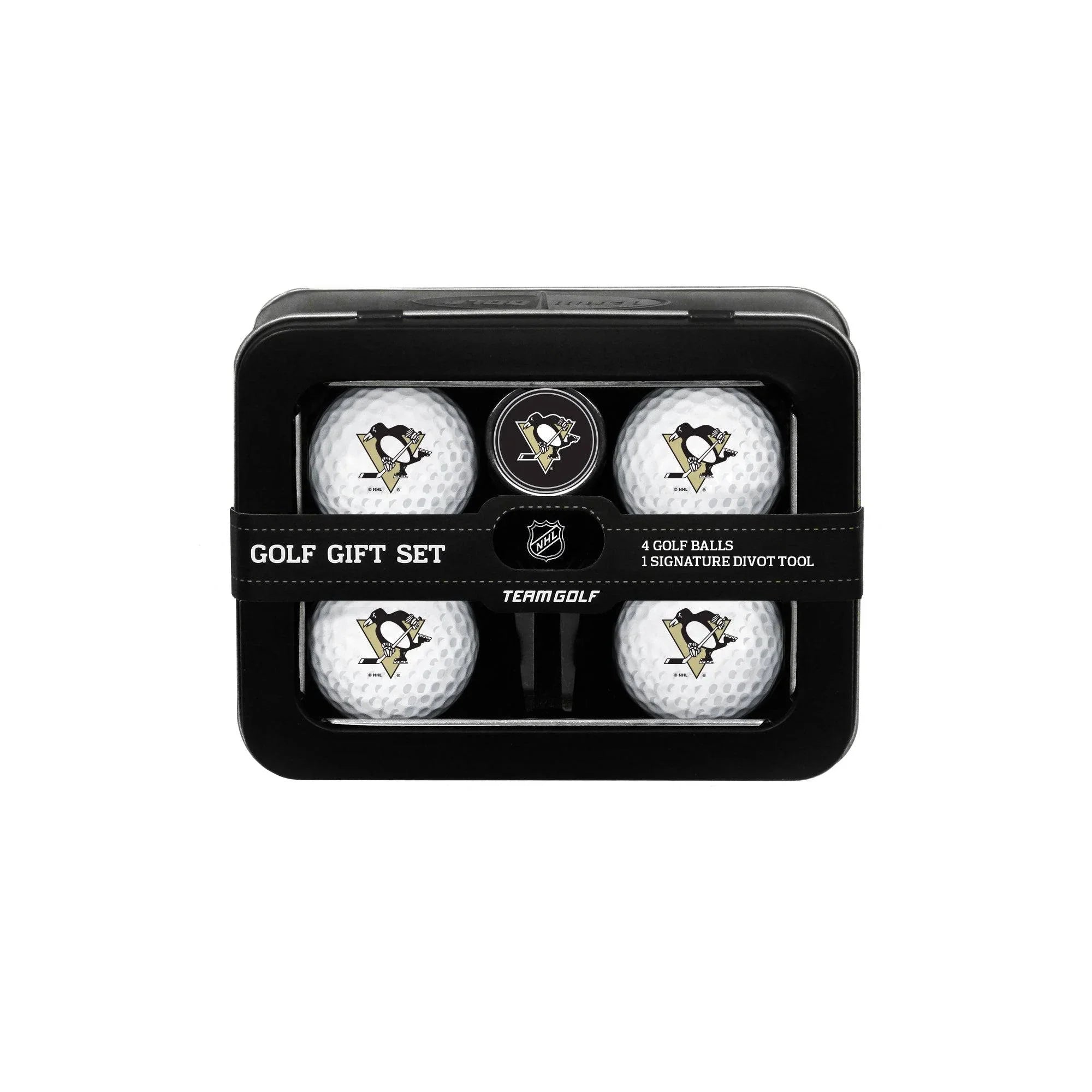 Pittsburgh Penguins 4 Golf Ball And Divot Tool Set - 757 Sports Collectibles