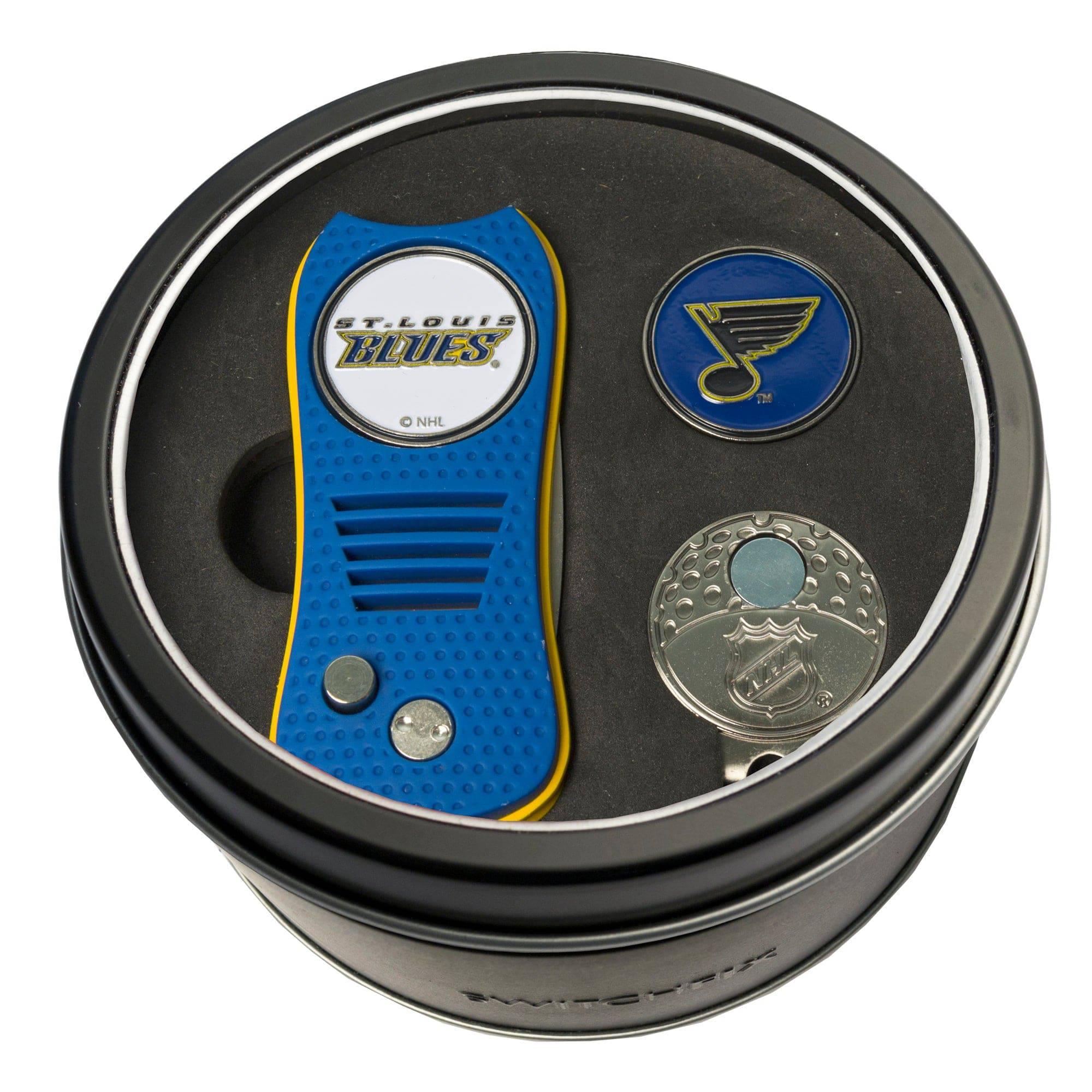 St Louis Blues Tin Set - Switchfix, Cap Clip, Marker - 757 Sports Collectibles