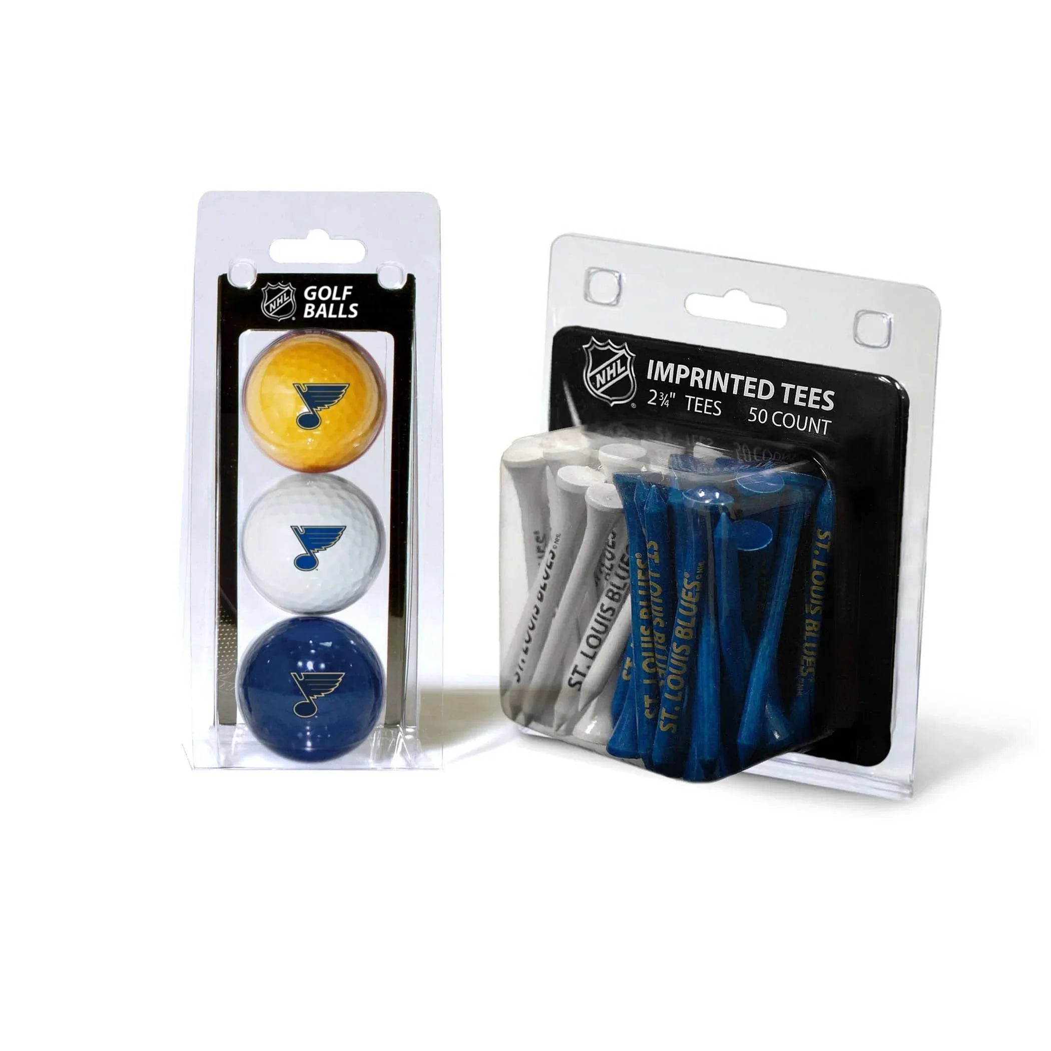 St Louis Blues 3 Golf Balls And 50 Golf Tees - 757 Sports Collectibles