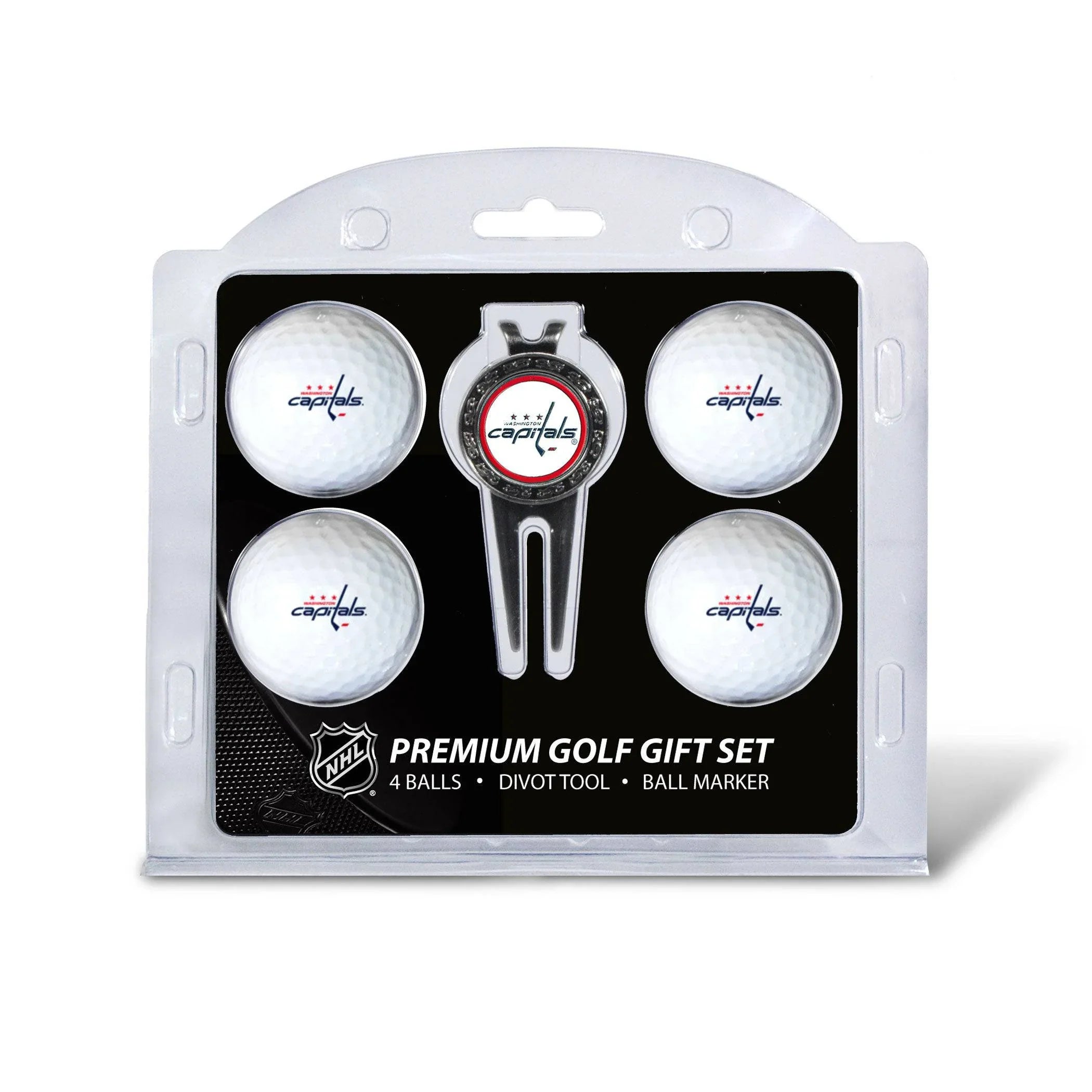 Washington Capitals 4 Golf Ball And Divot Tool Set - 757 Sports Collectibles
