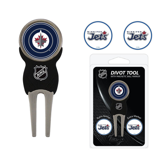 Winnipeg Jets Divot Tool Pack With 3 Golf Ball Markers - 757 Sports Collectibles