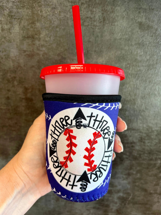 16 OZ Baseball 3 up 3 down Cup Cover-0