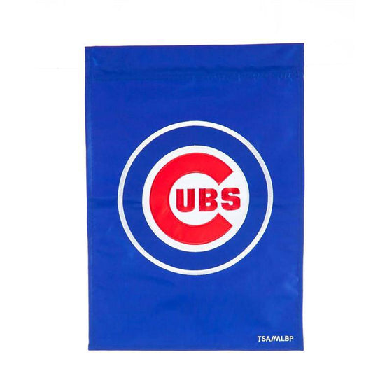 Chicago Cubs 12.5"x18" 2 Sided Embroidered Applique Garden Flag (Waterproof) - 757 Sports Collectibles