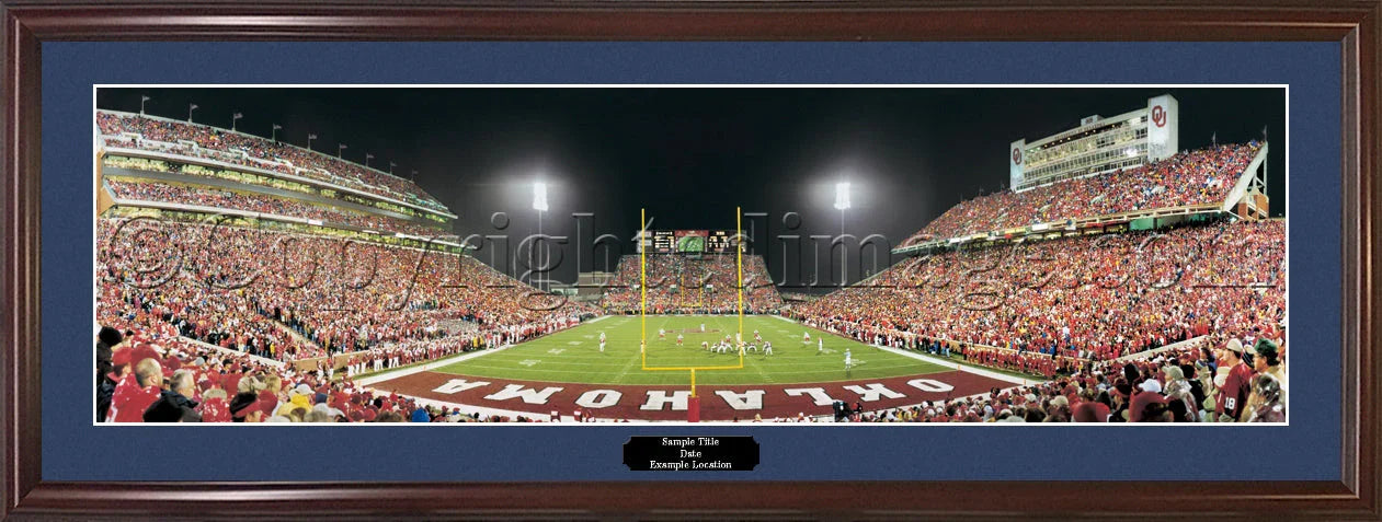Oklahoma Sooners 2004 vs Nebraska Panorama Photo Print - 757 Sports Collectibles