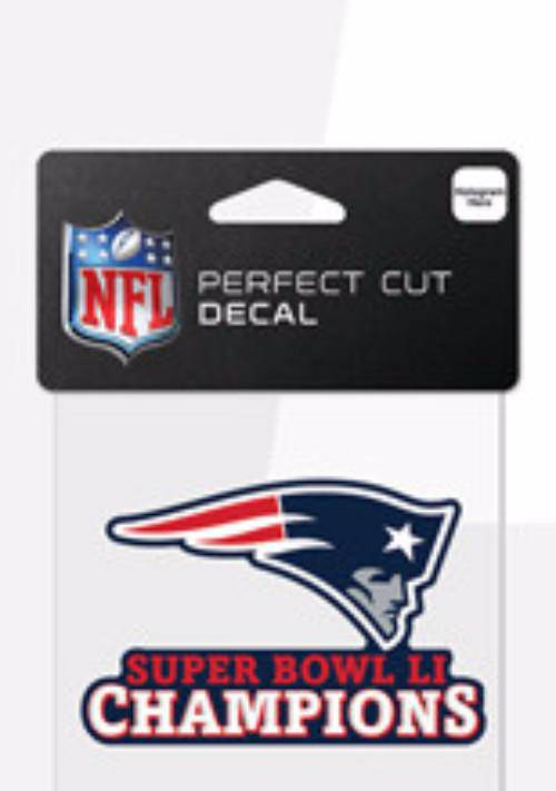 New England Patriots Super Bowl LI 51 Perfect Cut 4x4 Diecut Decal - 757 Sports Collectibles