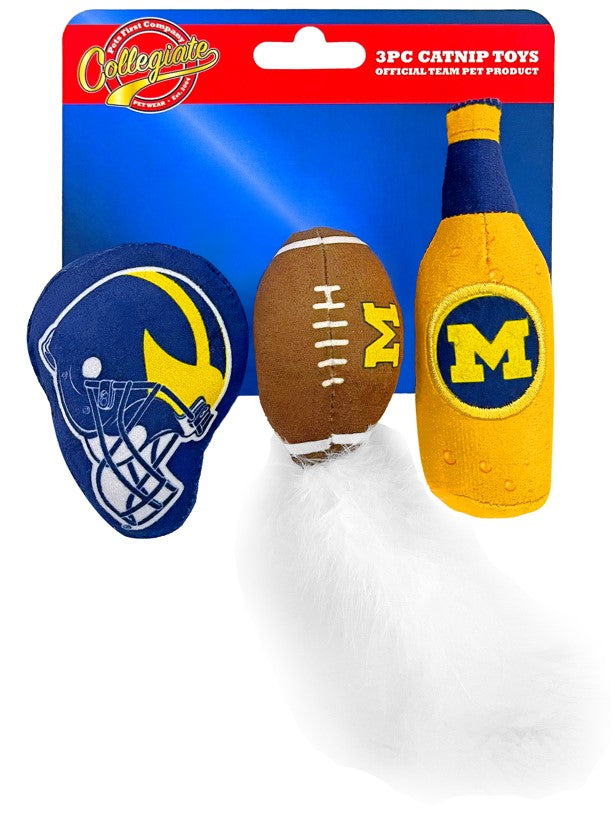 Michigan 3 pc Cat Nip Toy Set Pets First