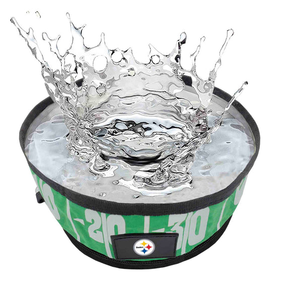 Pittsburgh Steelers Collapsible Pet Bowl by Pet First - 757 Sports Collectibles