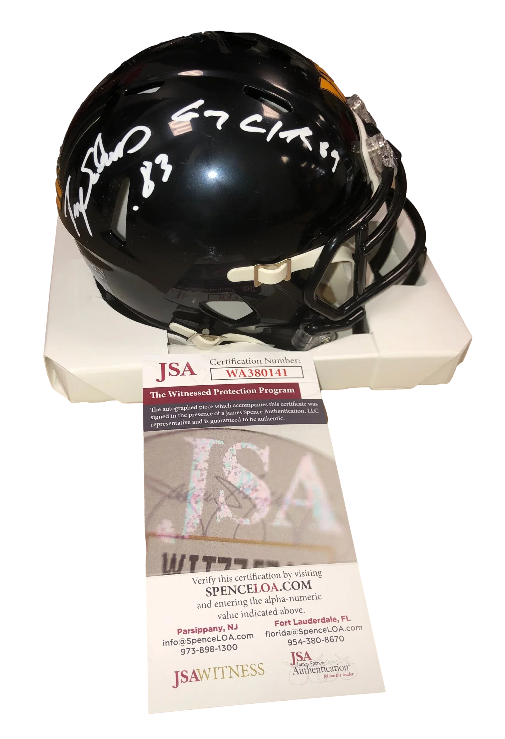 Washington Commanders Ricky Sanders Gary Clark Signed Auto Alternate Mini Helmet - JSA W COA - 757 Sports Collectibles