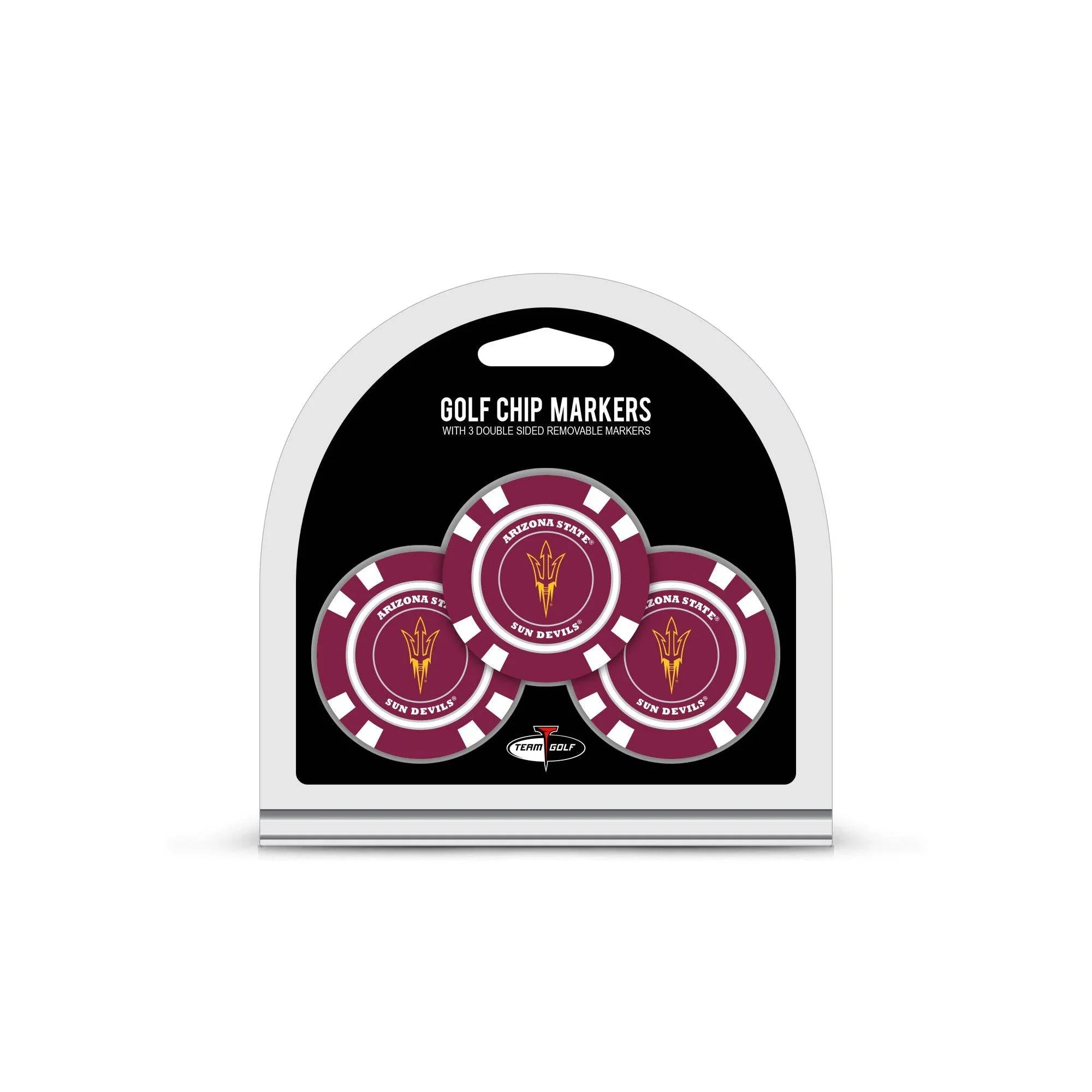 Arizona State Sun Devils 3 Pack Golf Chip Ball Markers - 757 Sports Collectibles