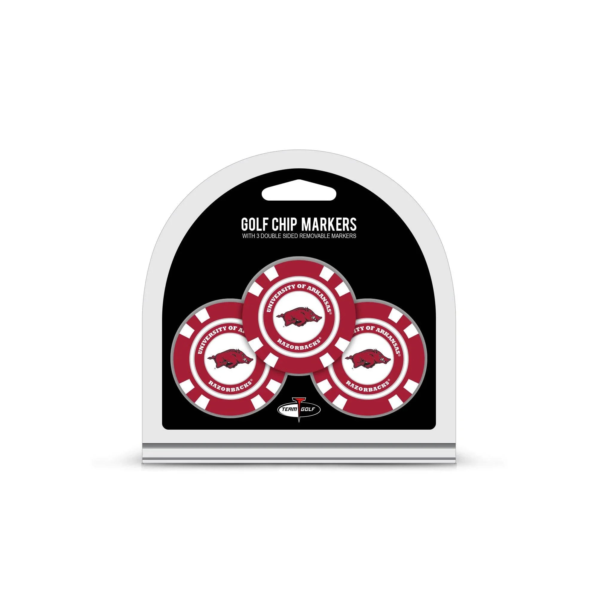 Arkansas Razorbacks 3 Pack Golf Chip Ball Markers - 757 Sports Collectibles