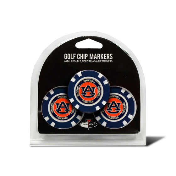 Auburn Tigers 3 Pack Golf Chip Ball Markers - 757 Sports Collectibles