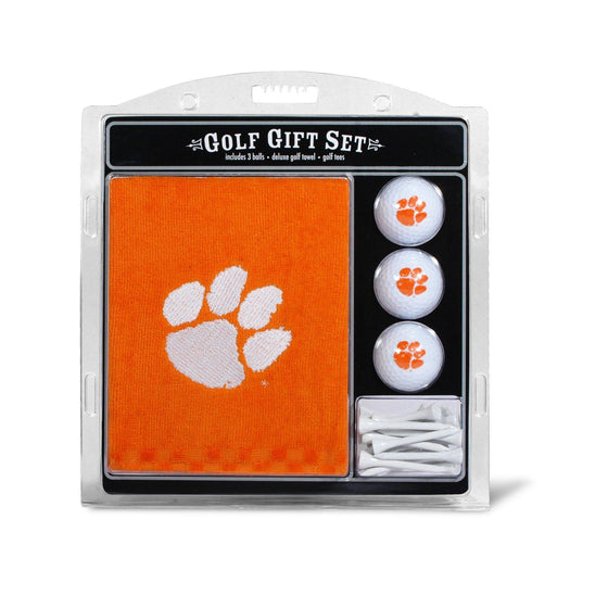 Clemson Tigers Embroidered Golf Towel, 3 Golf Ball, And Golf Tee Set - 757 Sports Collectibles