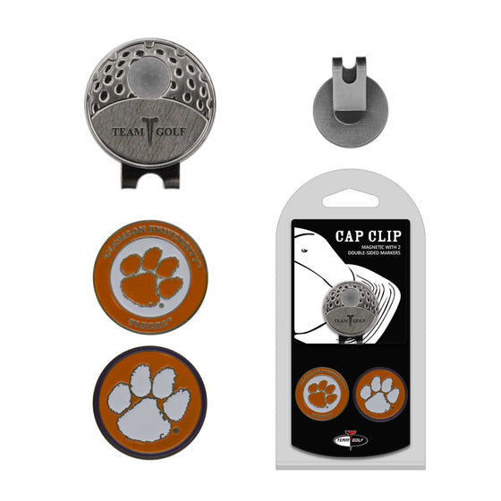 Clemson Tigers Cap Clip With 2 Golf Ball Markers - 757 Sports Collectibles