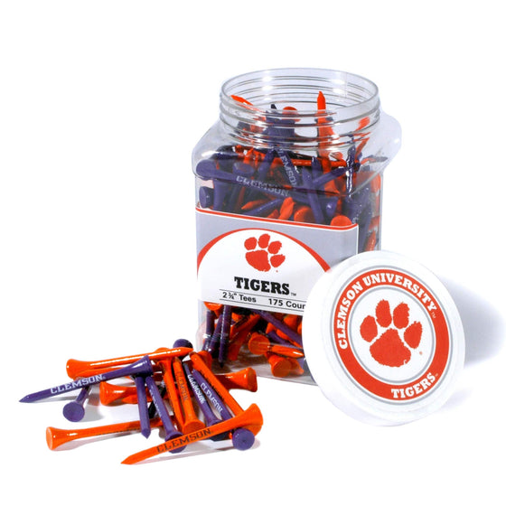 Clemson Tigers Jar Of 175 Golf Tees - 757 Sports Collectibles