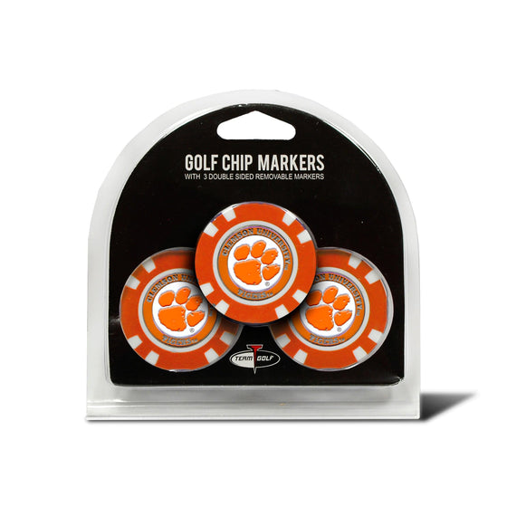 Clemson Tigers 3 Pack Golf Chip Ball Markers - 757 Sports Collectibles