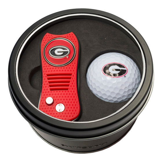Georgia Bulldogs Tin Set - Switchfix, Golf Ball - 757 Sports Collectibles