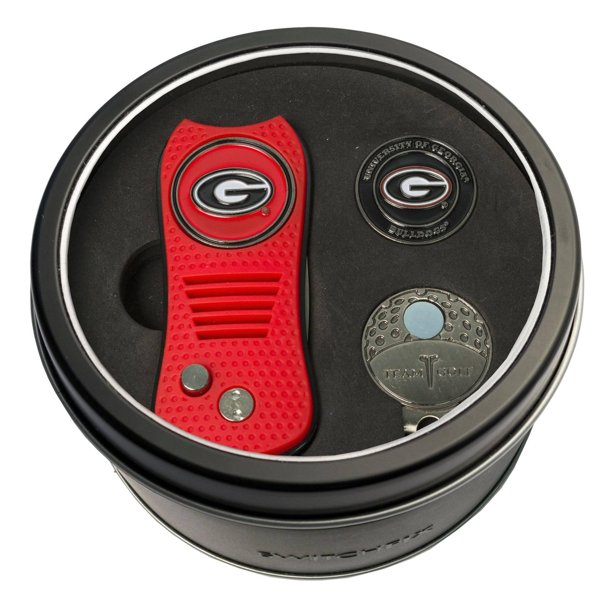 Georgia Bulldogs Tin Set - Switchfix, Cap Clip, Marker - 757 Sports Collectibles