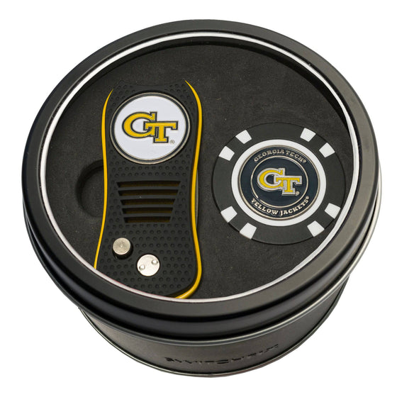Georgia Tech Yellow Jackets Tin Set - Switchfix, Golf Chip - 757 Sports Collectibles