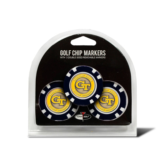 Georgia Tech Yellow Jackets 3 Pack Golf Chip Ball Markers - 757 Sports Collectibles