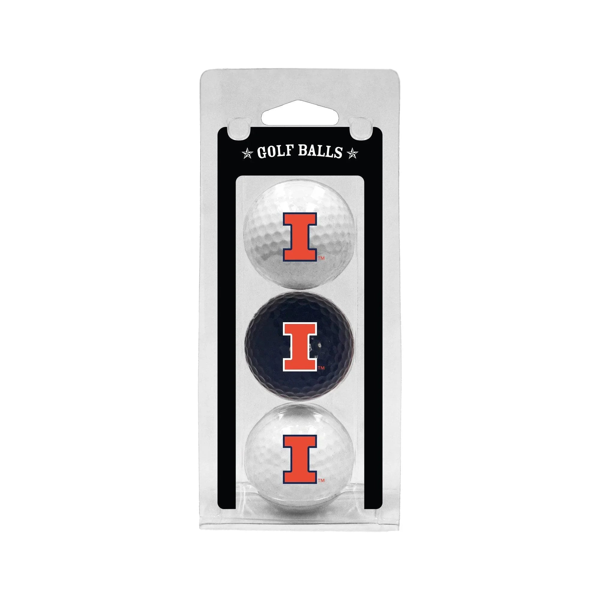 Illinois Fighting Illini 3 Golf Ball Pack - 757 Sports Collectibles