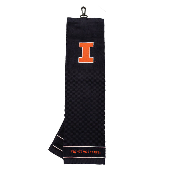 Illinois Fighting Illini Embroidered Golf Towel - 757 Sports Collectibles