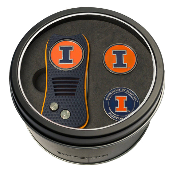 Illinois Fighting Illini Tin Set - Switchfix, 2 Markers - 757 Sports Collectibles