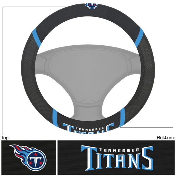 Tennessee Titans Steering Wheel Cover Mesh/Stitched