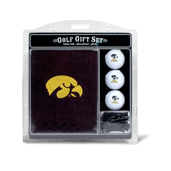 Iowa Hawkeyes Embroidered Golf Towel, 3 Golf Ball, And Golf Tee Set - 757 Sports Collectibles