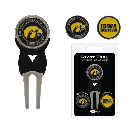Iowa Hawkeyes Divot Tool Pack With 3 Golf Ball Markers - 757 Sports Collectibles