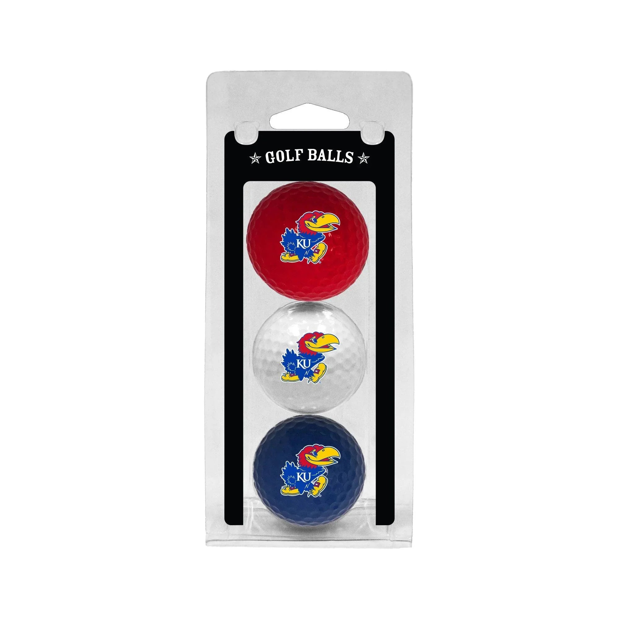 Kansas Jayhawks 3 Golf Ball Pack - 757 Sports Collectibles