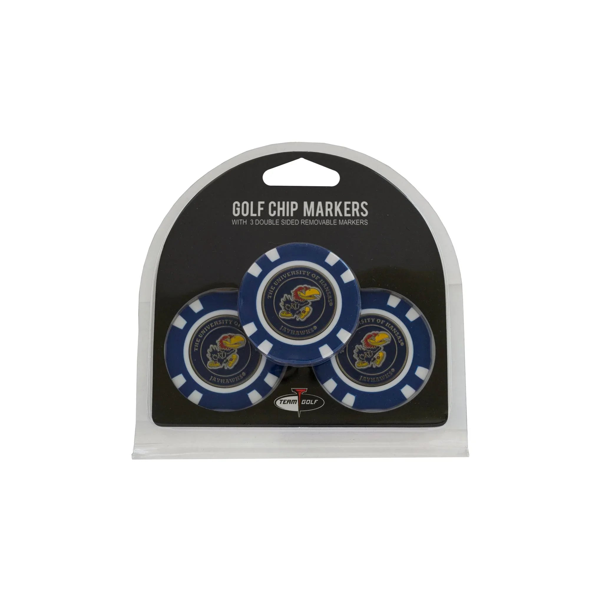 Kansas Jayhawks 3 Pack Golf Chip Ball Markers - 757 Sports Collectibles