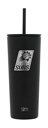 Simple Modern NBA Phoenix Suns Licensed 24oz Tumbler Vacuum Insulated Laser Engraved Stainless Steel Travel Powder Coated Gift (CLSE-SF-24-MB-B-PHX) - 757 Sports Collectibles
